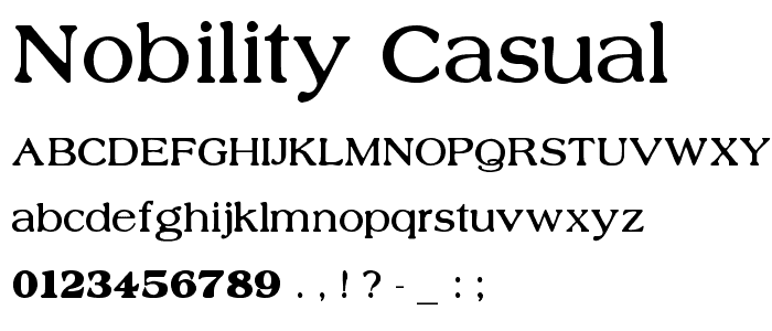Nobility Casual font